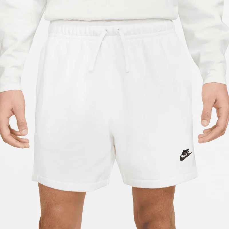Men's Pants with Ripped and Distressed DetailsMen's Club Fleece Flow Shorts In White/black