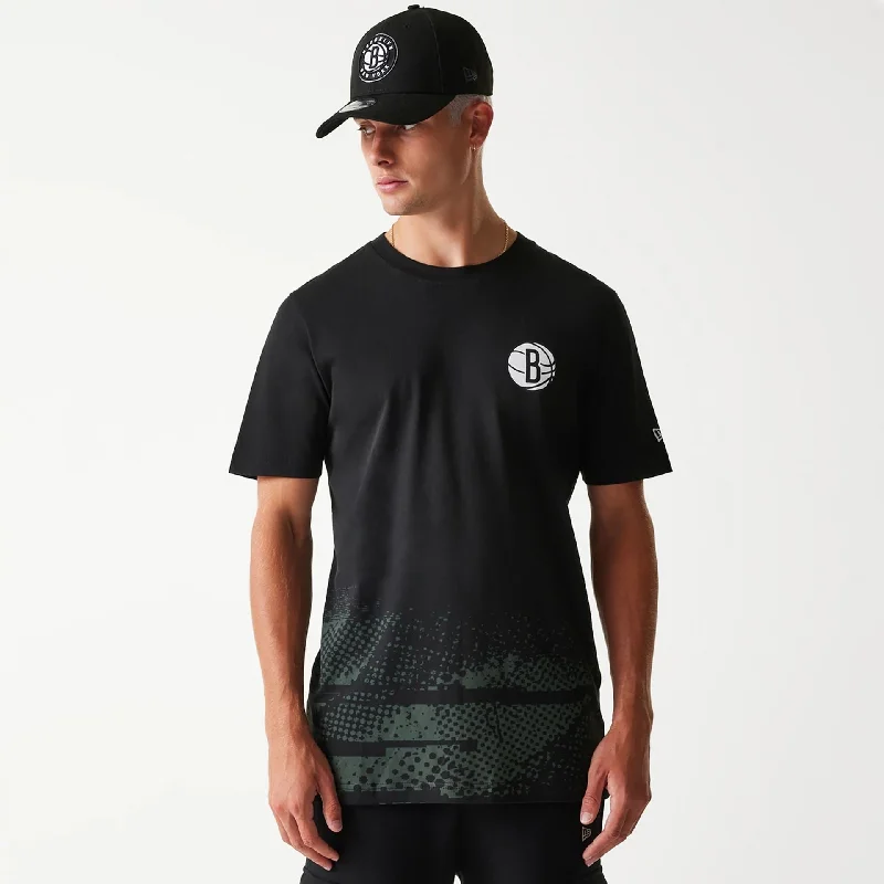 Men's Shirts with Floral PrintsBrooklyn Nets NBA Tip Off Black T-Shirt