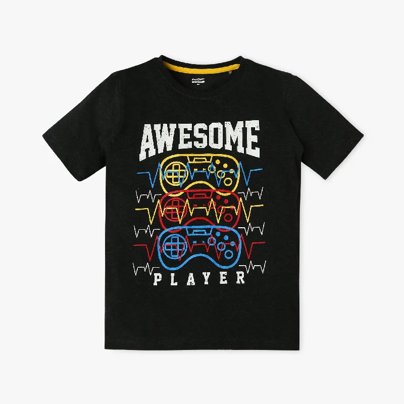 Men's Shirts with Raw-Edge HemlinesBoy's Regular Fit Graphic T-Shirt