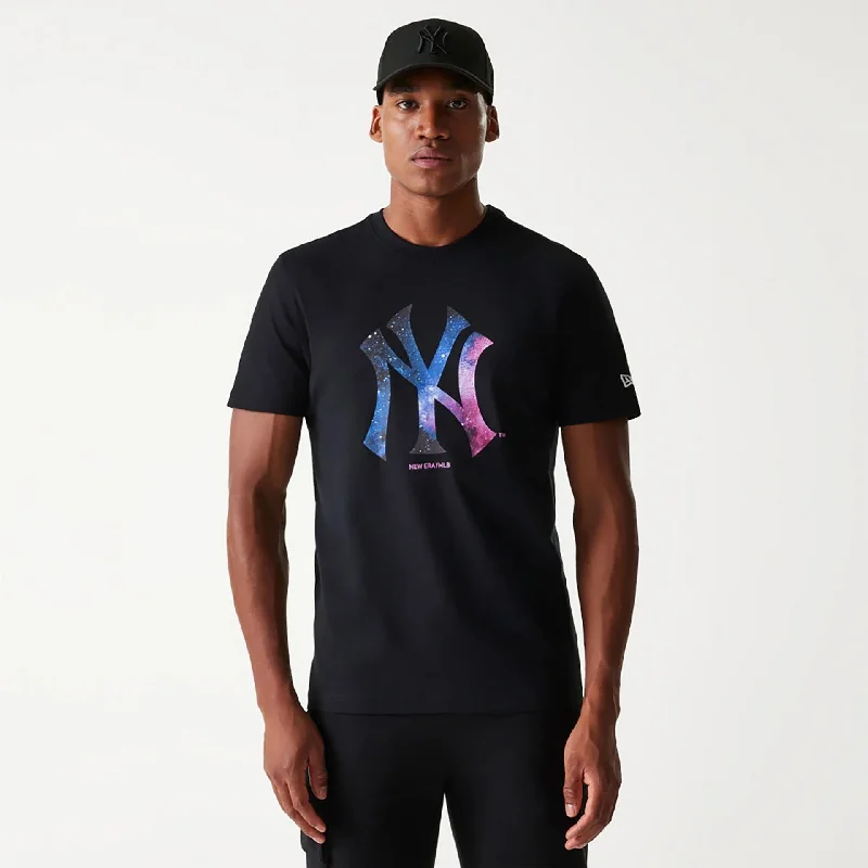 Men's Unique and Designer TopsNew York Yankees Cosmic Space Black T-Shirt