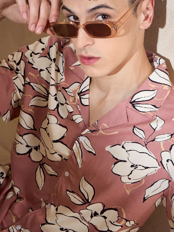 Men's Button-Down Collar Shirts for Staying PolishedPink Oversized Casual Shirt