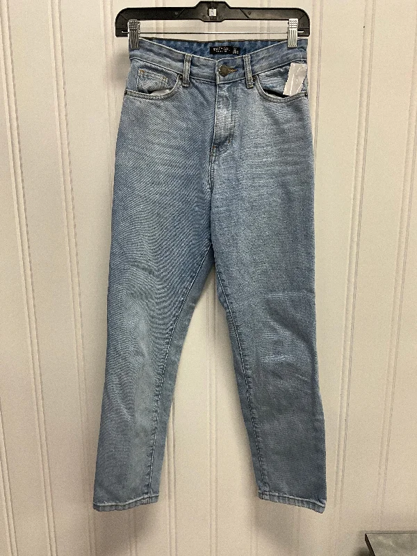 Hipster Men's JeansJeans Straight By Nasty Gal In Blue Denim, Size:0