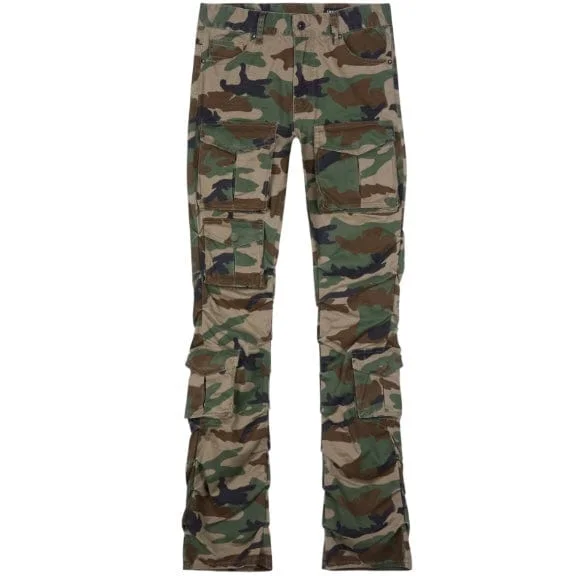 Men's Formal Trousers for BusinessSmoke Rise Stacked Utility Pocket Twill Pants (Wood Camo) JP23539