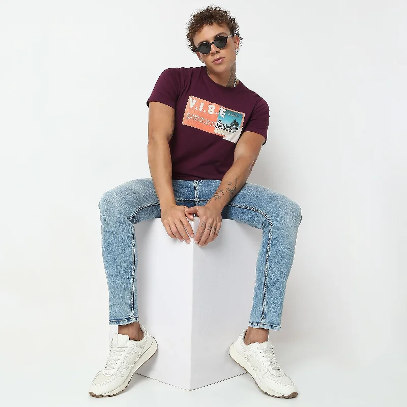Men's Shirts with Checkered PatternsRegular Fit Graphic T-Shirt