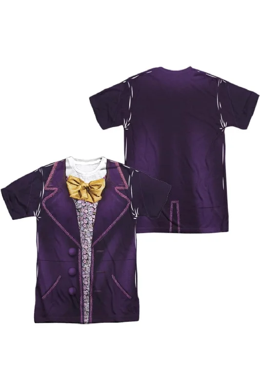 Men's Shirts with Pocket SquaresWilly Wonka And The Chocolate Factory Wonka Costume (Front/Back Print) Short Sleeve Adult Poly Crew Tee / T-Shirt
