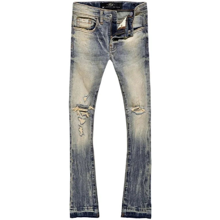 Men's Party Pants for a Fun Night OutBoys Jordan Craig Attitude Stacked Denim (Vintage) JTF1214B