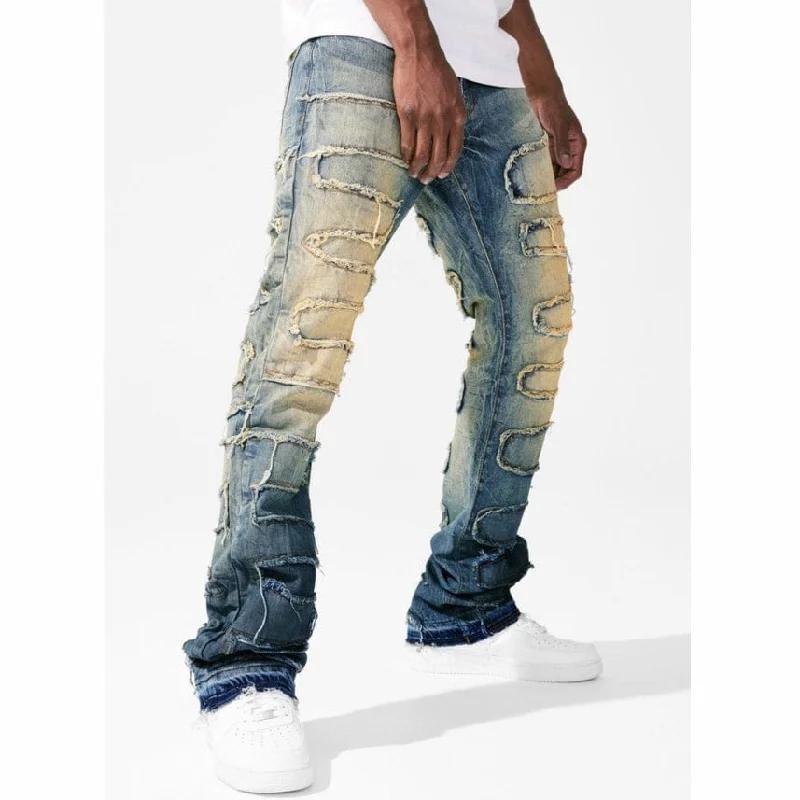 Men's Pants with Appliqué DetailsJordan Craig Martin Stacked Python Denim (Vintage) JTF1130
