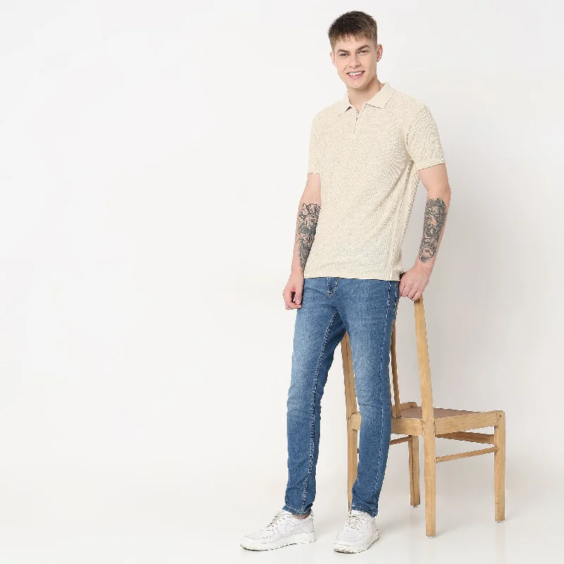 Men's Shirts with Belt LoopsRegular Fit Structured T-Shirt