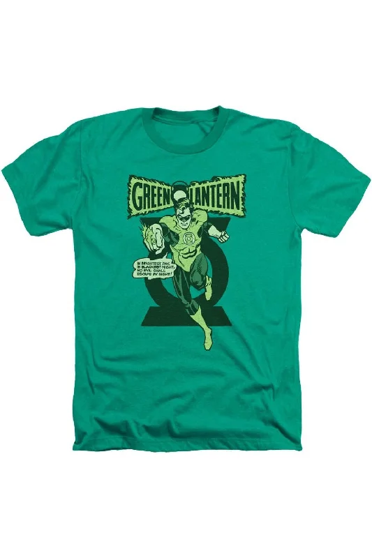 Men's Long-Sleeved ShirtsGreen Lantern Retro Oath Adult Heather Tee / T-Shirt