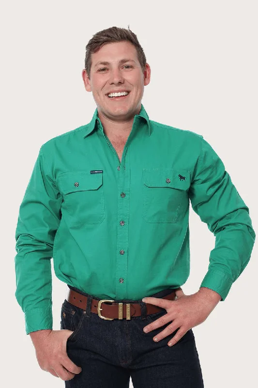 Men's Hunting Shirts for Camouflage and ComfortKing River Mens Full Button Work Shirt - Green