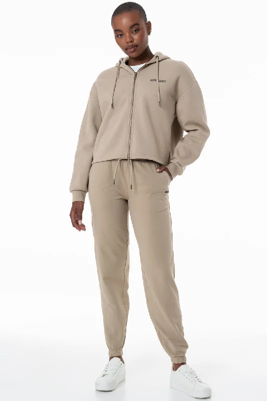 Men's Pants with Turn-Up CuffsRelaxed Fit Trackpants _ 155859 _ Stone