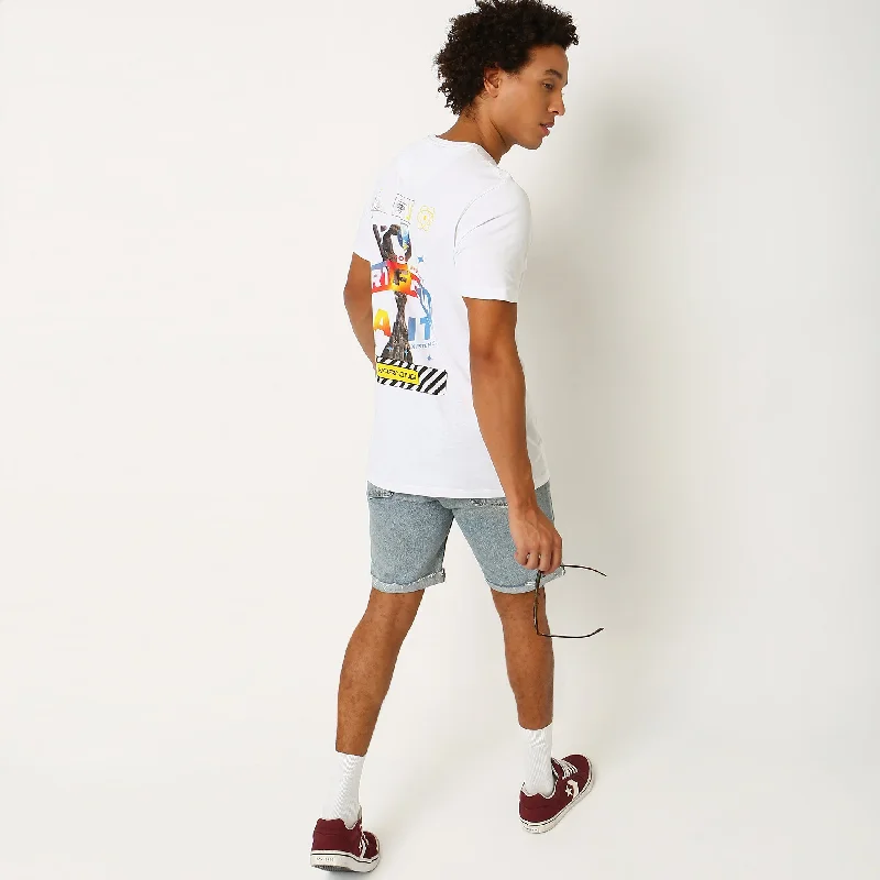 Men's Sleeveless TopsRegular Fit Solid T-Shirt