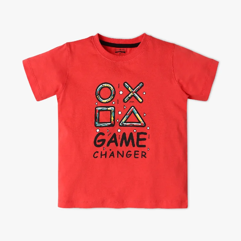Solid-Colored Men's ShirtsBoy's Regular Fit Graphic T-Shirt