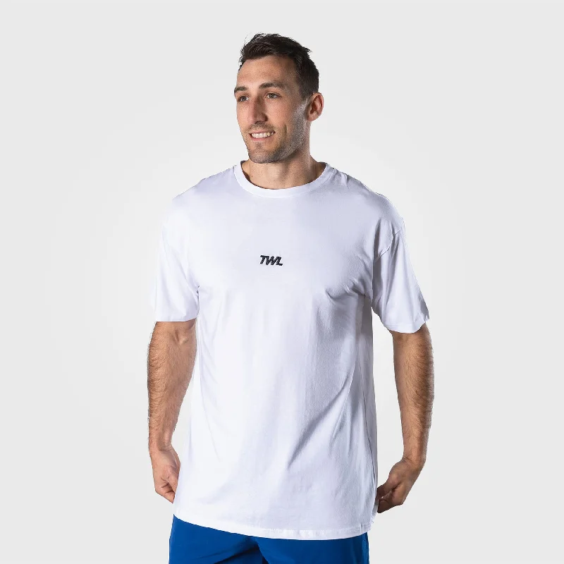 Comfortable Men's Polo ShirtsTWL - OVERSIZED T-SHIRT - WHITE/BLACK
