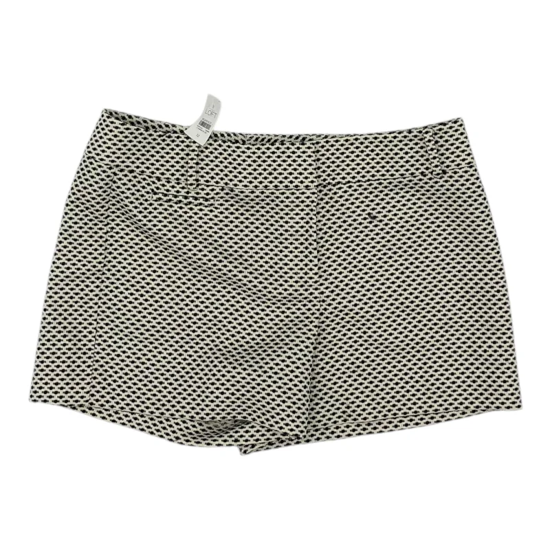Men's Pants with Hidden ButtonsShorts By Loft In Black & Cream, Size:12