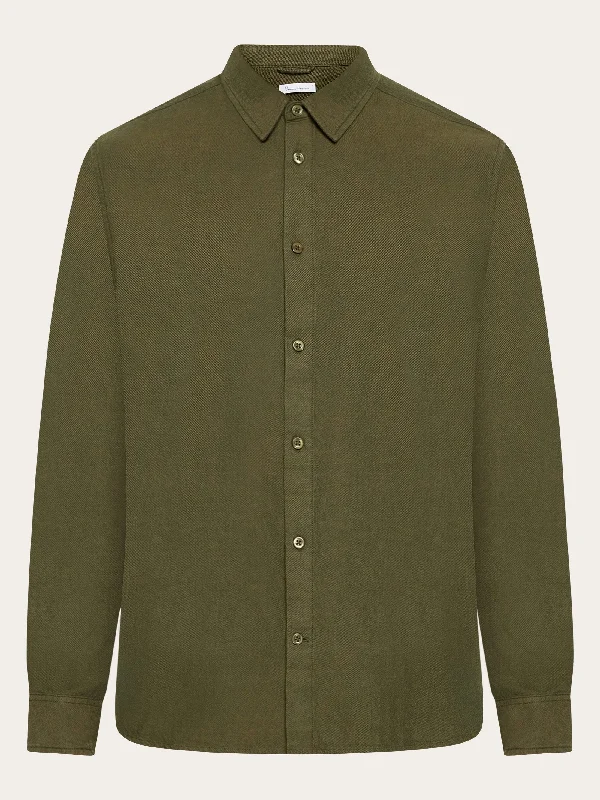 Men's Patterned Dress Shirts for a Unique TwistOrganic Cotton Flannel Shirt GOTS - Forrest Night