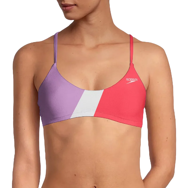 Women's Color Block Tie Back Top