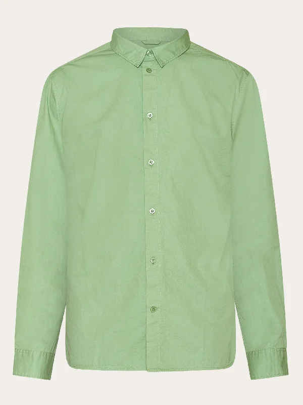 Men's Pattern-Play Shirts for a Fun TwistALF regular crispy cotton shirt - GOTS/Vegan - Shale Green