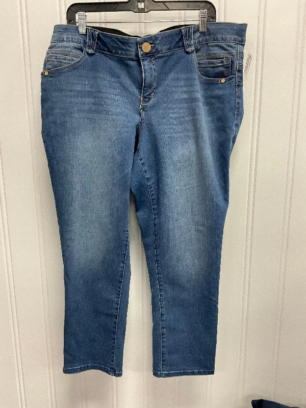 Dark Wash Men's JeansJeans Straight By Democracy In Blue Denim, Size:20