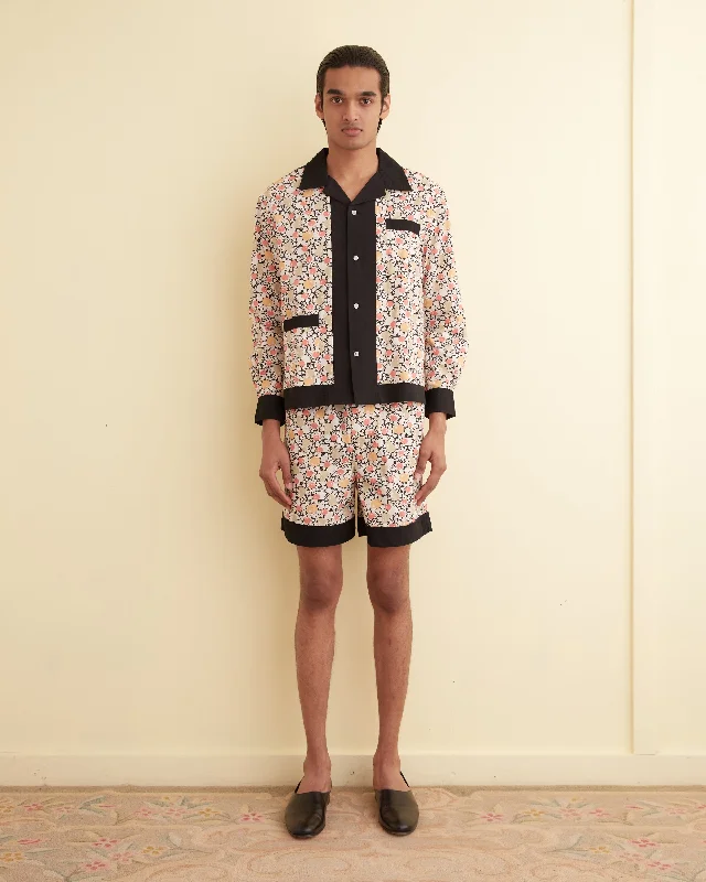 Men's Pants with Contrast Fabric PanelsPomme Fruit Shorts