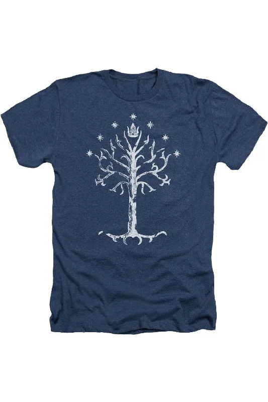 Men's Shirts with Hook-and-Loop ClosuresLord Of The Rings Tree Of Gondor Adult Heather Tee / T-Shirt