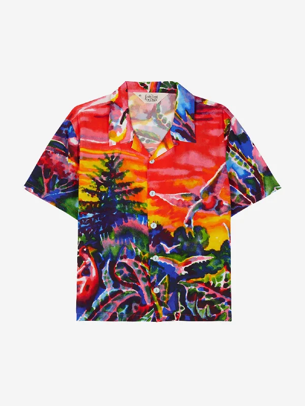 Men's Limited Edition Shirts for ExclusivityBrain Dead Jul Q Short Sleevee Button Up Shirt - Red