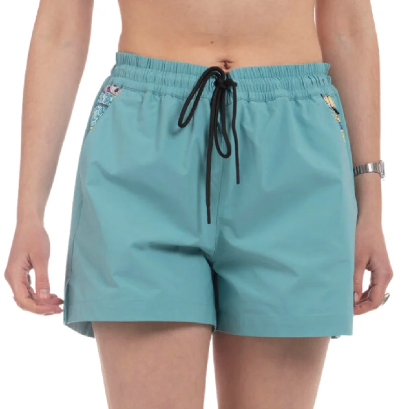 Men's Pants with Contrast Fabric PanelsKaleido King River Shorts