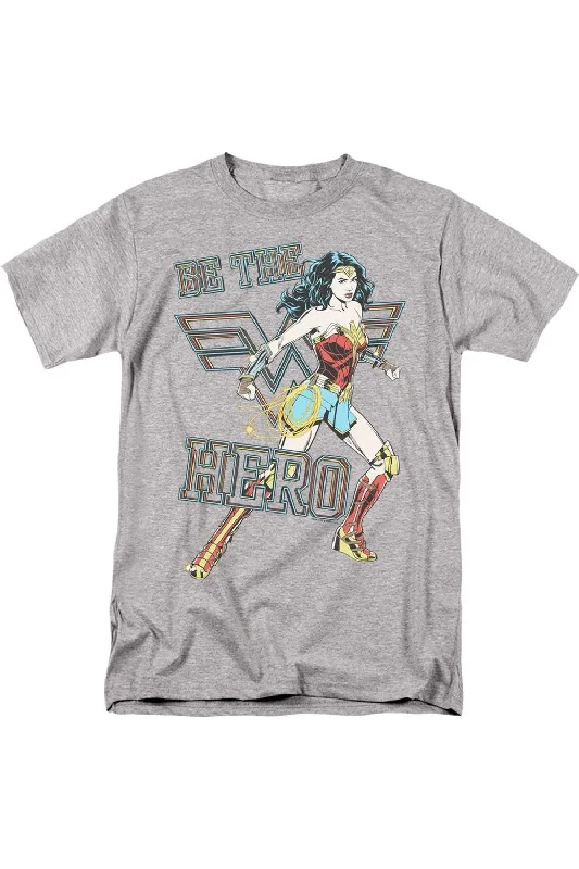 Men's Shirts with Belt AttachmentsWonder Woman 84 Be The Hero Short Sleeve Adult Tee / T-Shirt