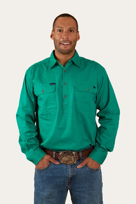 Men's Performance Fabric Shirts for All-Day ComfortKing River Mens Half Button Work Shirt - Green