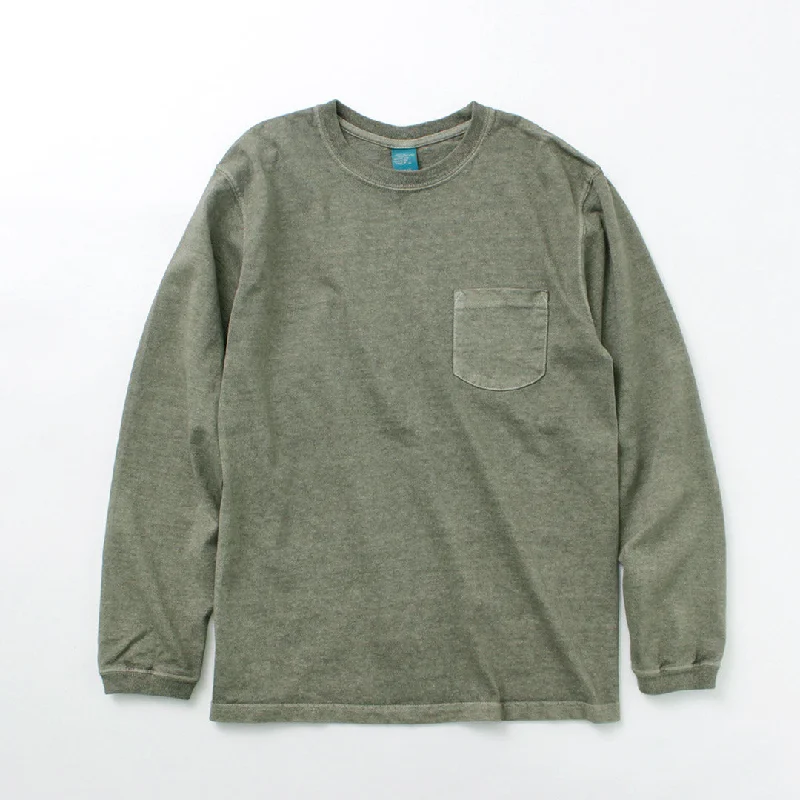 Solid-Colored Men's ShirtsGOOD ON / Long Sleeve Pocket Crew T-Shirt