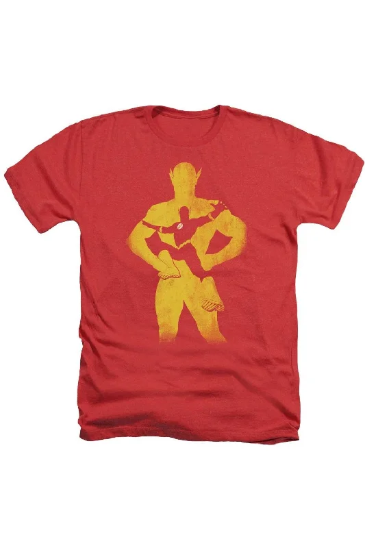Men's Shirts for HikingJustice League of America Flash Knockout Adult Heather Tee / T-Shirt