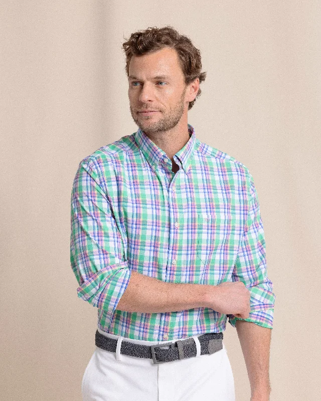 Men's Machine-Washable Shirts for ConvenienceGaspee Plaid Intercoastal Long Sleeve Sport Shirt