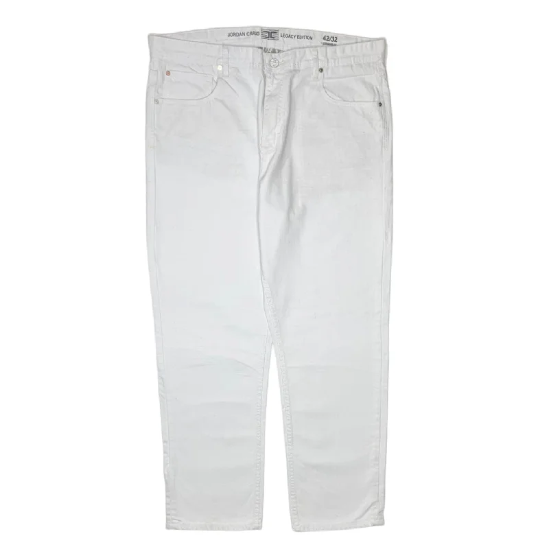 Men's Patterned Pants with Geometric DesignsJordan Craig Straight-Fit Jean (White) - JE6607X