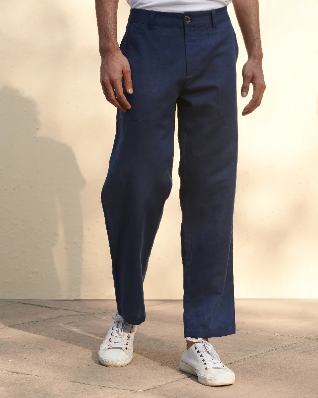 Men's Pants with Flap PocketsSafari Pants - Navy