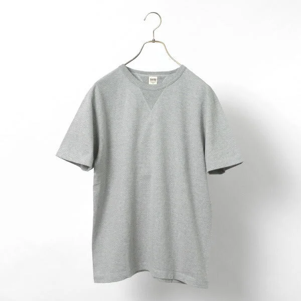 Elegant Men's Dress ShirtsBARNS / Cozun knitted vintage gusset short sleeve crew neck T-shirt