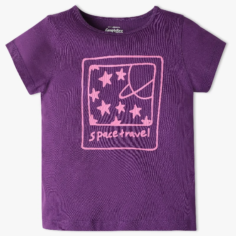 Solid-Colored Men's ShirtsGirls Crew Neck Fun Playtime Graphic T-Shirt
