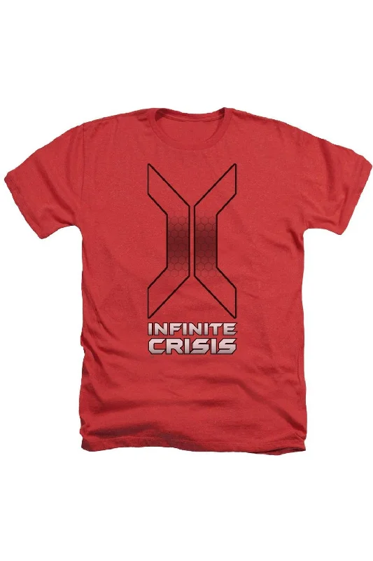 Men's Shirts with Hook-and-Loop ClosuresInfinite Crisis Title Adult Heather Tee / T-Shirt