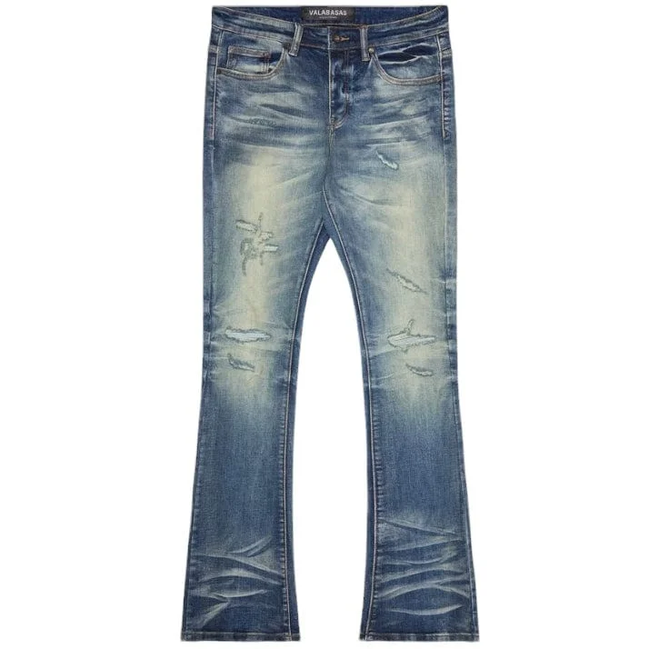 Men's Pants with Slant PocketsValabasas "Driftwood" Stacked Jean (Blue Wash) VLBSST003