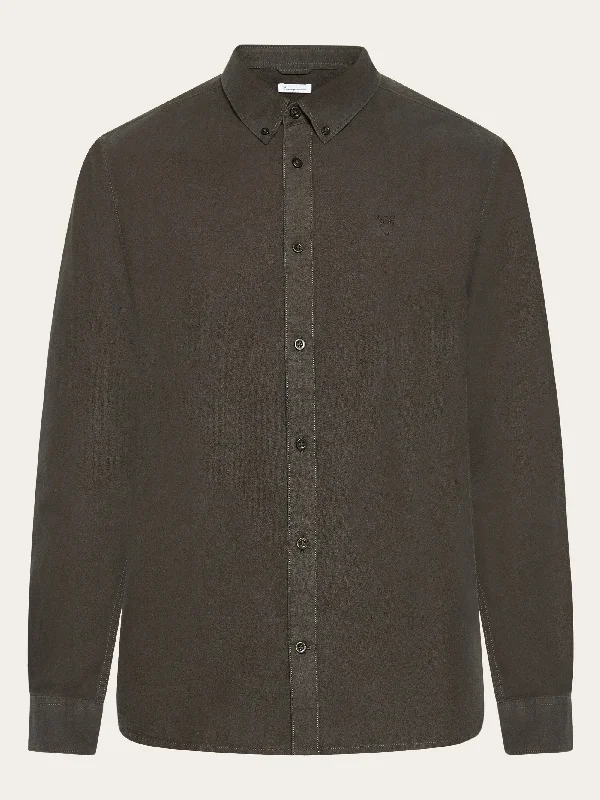 Classic Men's Dress ShirtsHarald Small Owl Oxford Regular Fit Shirt - GOTS/Vegan - Demitasse (brown)