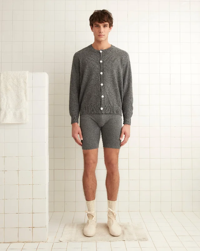 Men's Pants with Zippered PocketsLounge Shorts - Grey