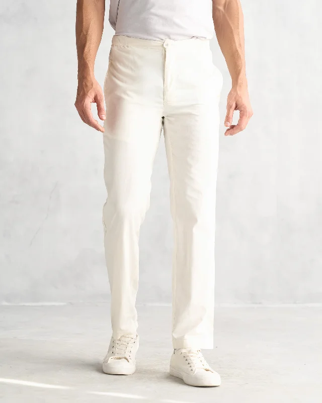 Men's Patterned Pants with Geometric DesignsShillong Jammies - Ivory