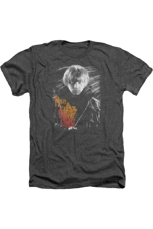 Men's Shirts for HuntingHarry Potter Ron Portrait Adult Heather Tee / T-Shirt