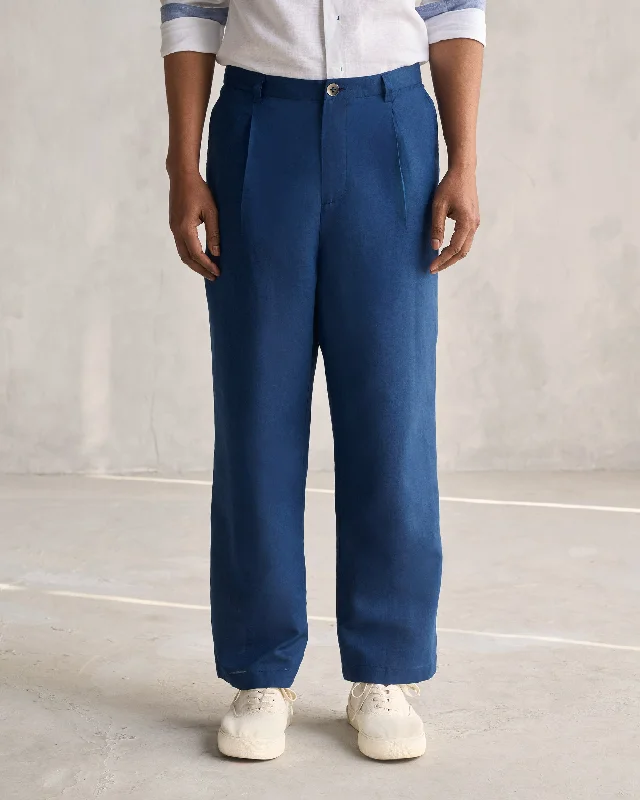 Classic Men's JeansPleated Pants - Navy