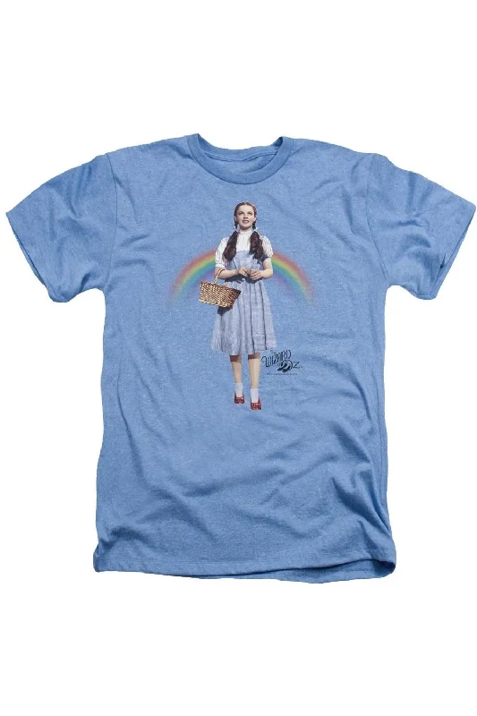 Men's Shirts with UV ProtectionWizard Of Oz Over The Rainbow Adult Heather Tee / T-Shirt