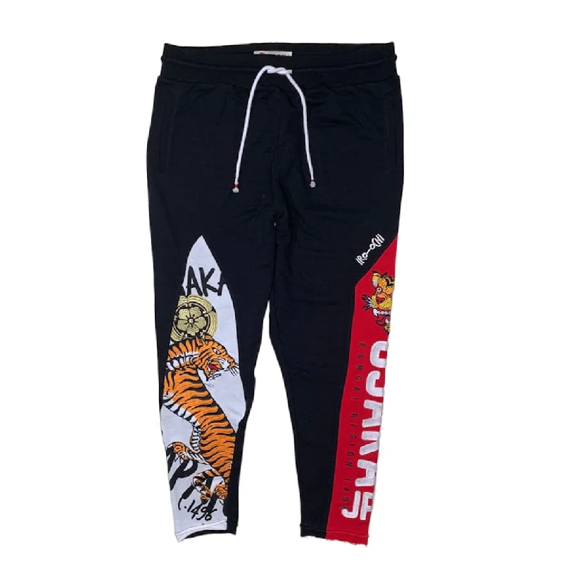 Men's Pants with Graphic PrintsIro-Ochi Kita Jogger (Black) - 36046