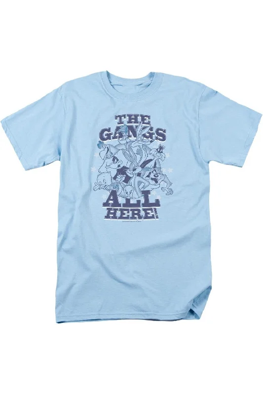 Men's Shirts with Checkered PatternsLooney Tunes Blue Gang Short Sleeve Adult Tee / T-Shirt