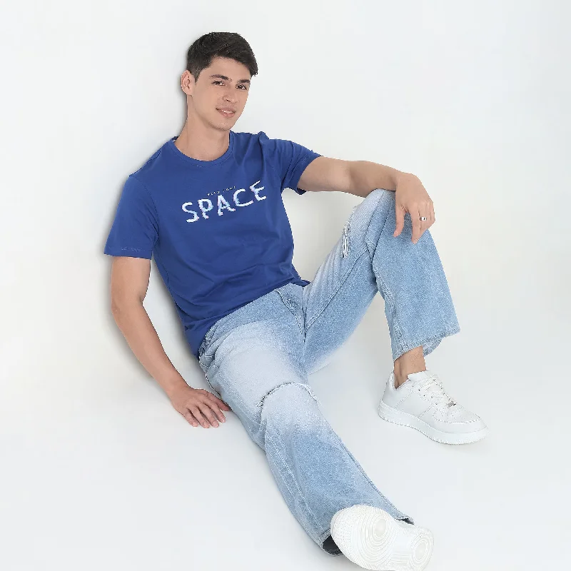 Men's Shirts with Patchwork PatternsRegular Fit Graphic T-Shirt