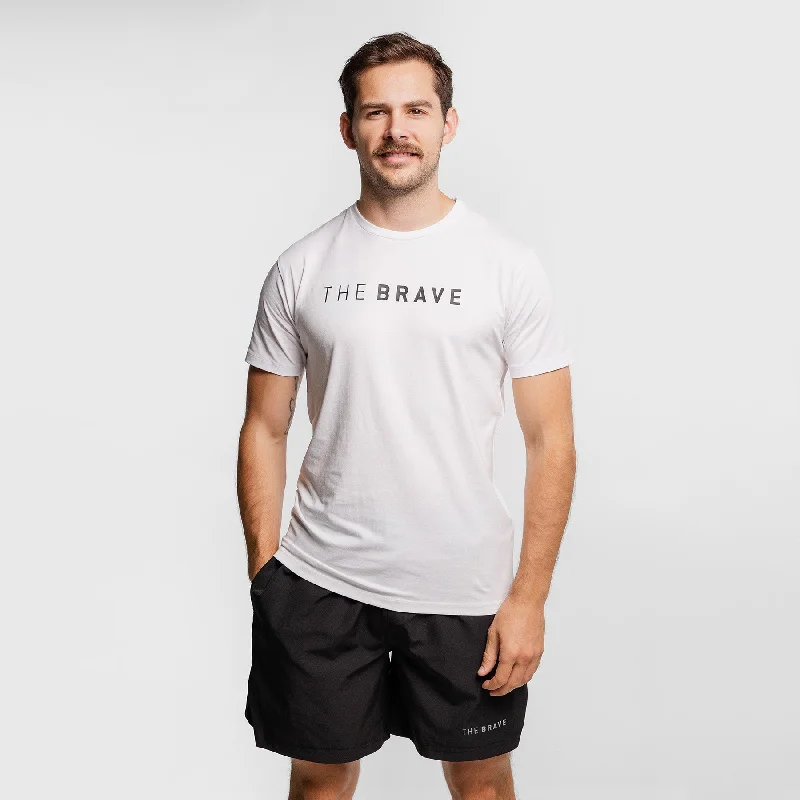 Men's Sleeveless TopsThe Brave - Men's Signature T-Shirt - WHITE