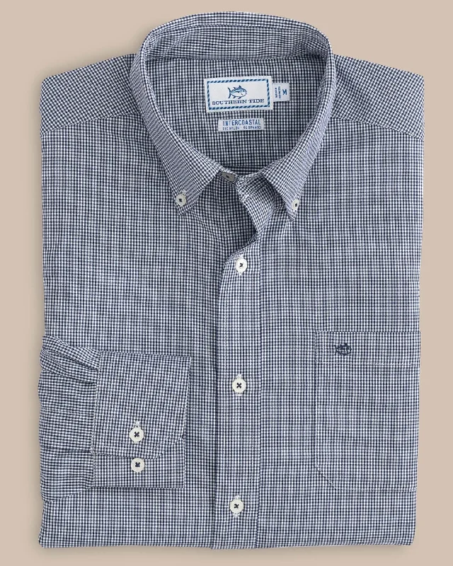 Men's Organic Cotton Shirts for Eco-ConsciousnessMicro Gingham Intercoastal Performance Sport Shirt