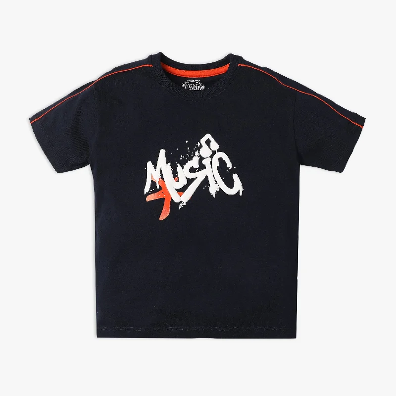 Men's Sleeveless TopsBoys Regular Fit Printed T-Shirt